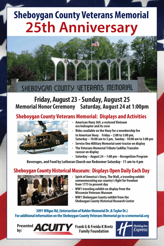 Sheboygan County Veterans Memorial 25th Anniversary